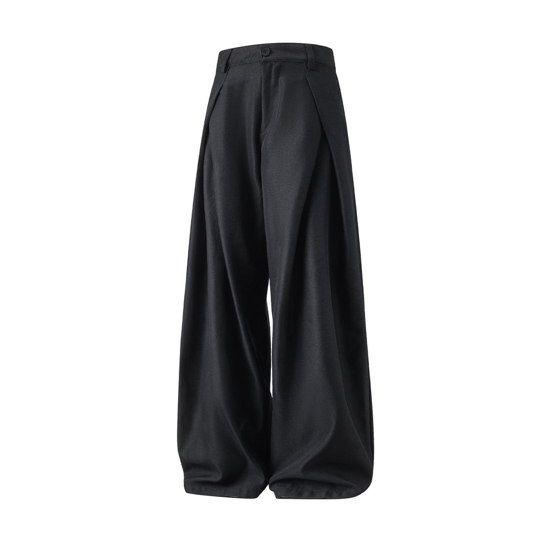 Damen Hochgeschnittene Palazzo‑Hose mit überlappenden Falten und weitem Ballonbein Nord Taschen