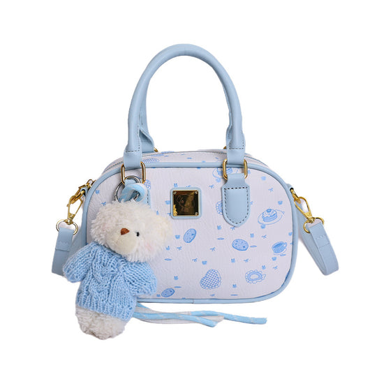Damen Handtasche mit verspieltem Cupcake-Muster und abnehmbarem Schulterriemen Nord Taschen
