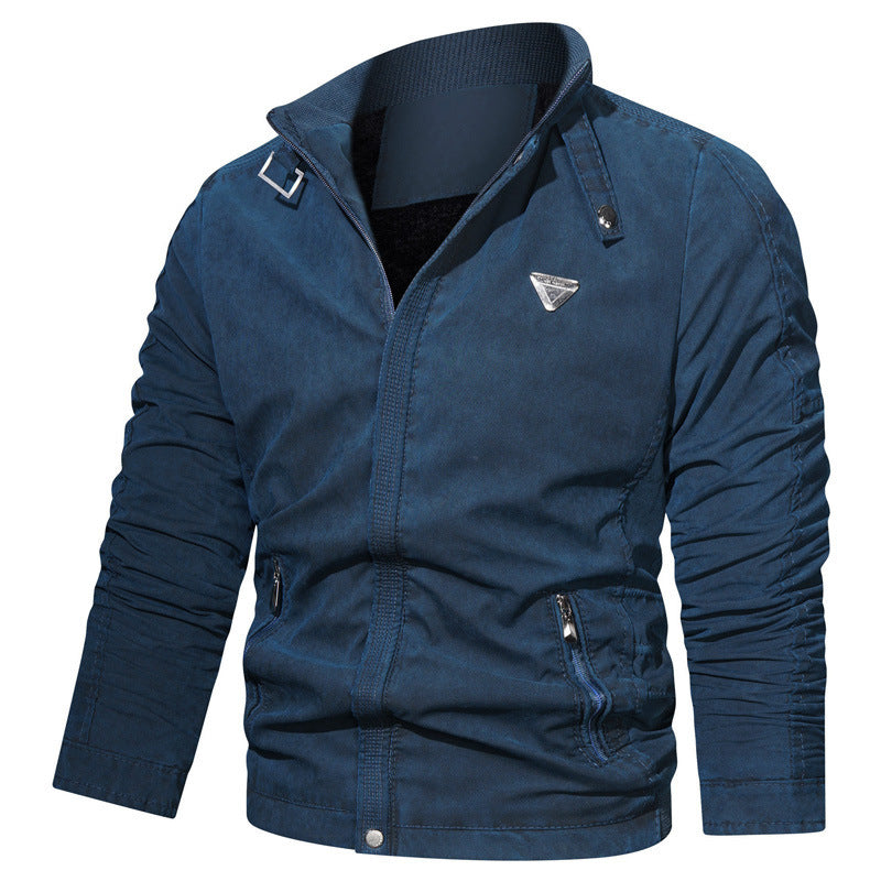Herren Mikrofaser-Canvas-Blouson im Pilotenstil mit gerafften Ärmeln und verdeckten Reißverschlüssen Nord Taschen