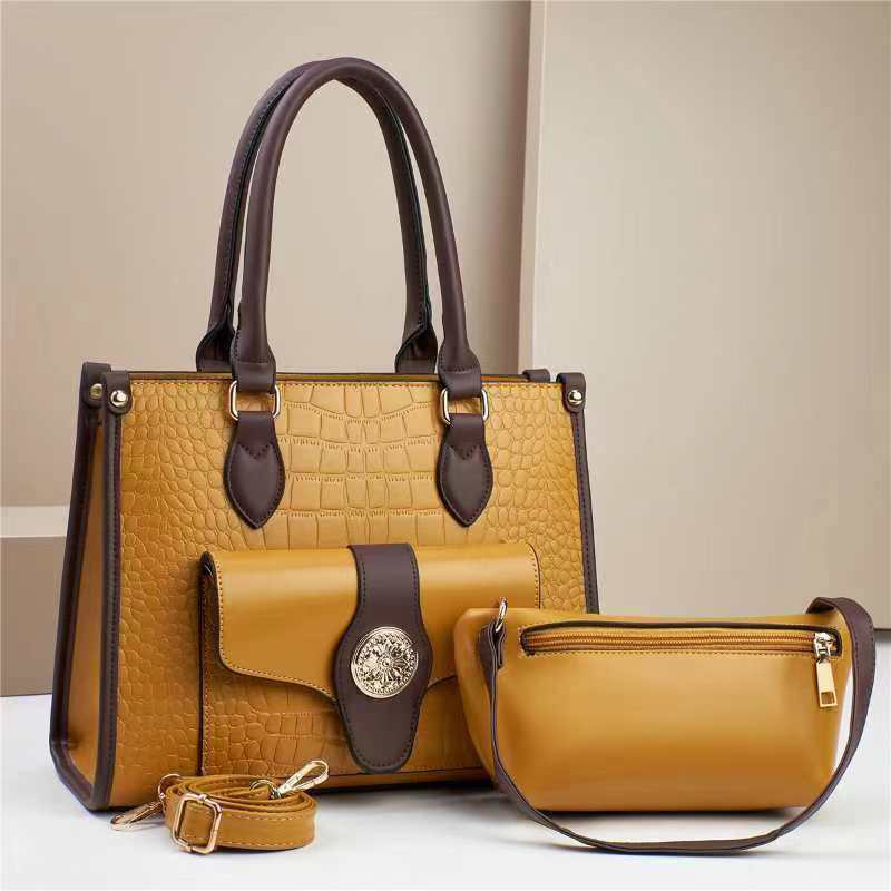 Damen elegante Handtasche im stilvollen Set mit praktischer Mini-Clutch Nord Taschen