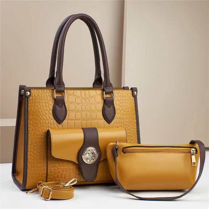 Damen elegante Handtasche im stilvollen Set mit praktischer Mini-Clutch Nord Taschen