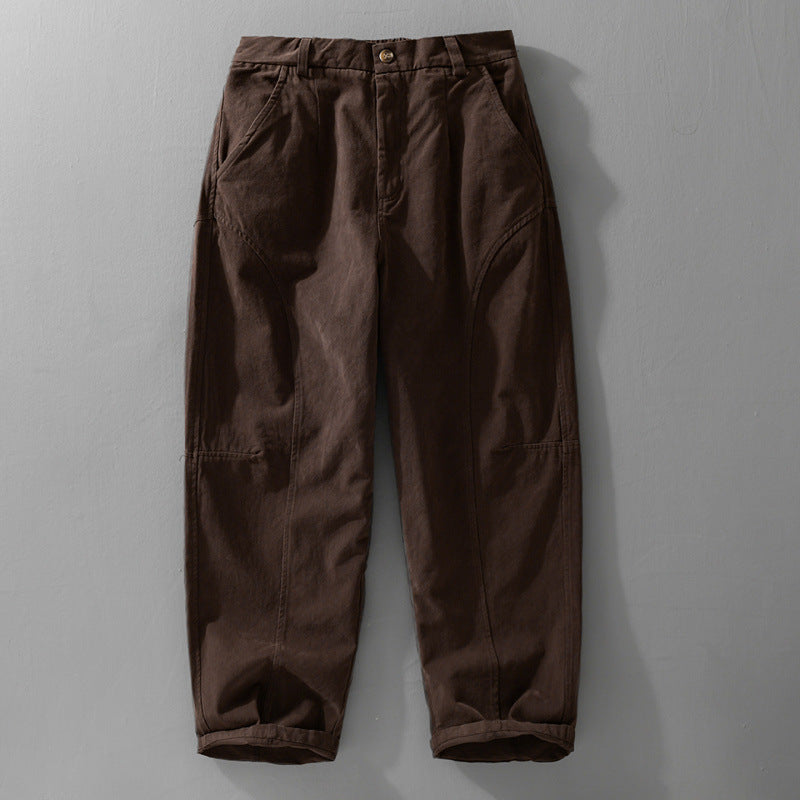 Herren Lockere Cargohose im Utility‑Stil mit verstärkten Kniepaneelen und konischem Bein Nord Taschen