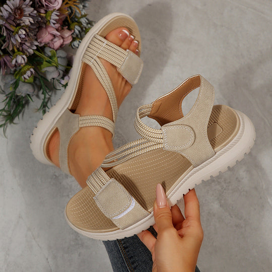 Damen Komfortable Freizeitsandalen mit verstellbarem Riemendesign