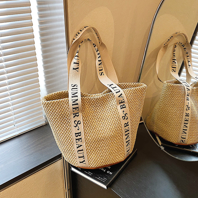 Damen Strandtasche mit praktischen Innentaschen und robustem Trageriemen Nord Taschen