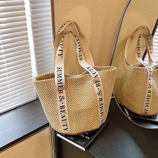 Damen Strandtasche mit praktischen Innentaschen und robustem Trageriemen Nord Taschen