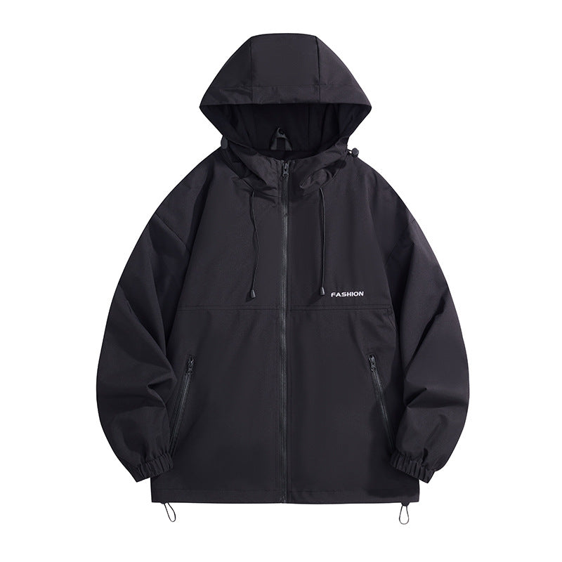 Herren Tech-Kapuzenwindbreaker mit verstellbarem Saum und wasserabweisender Membran Nord Taschen
