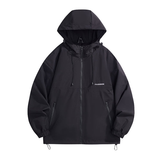 Herren Tech-Kapuzenwindbreaker mit verstellbarem Saum und wasserabweisender Membran Nord Taschen