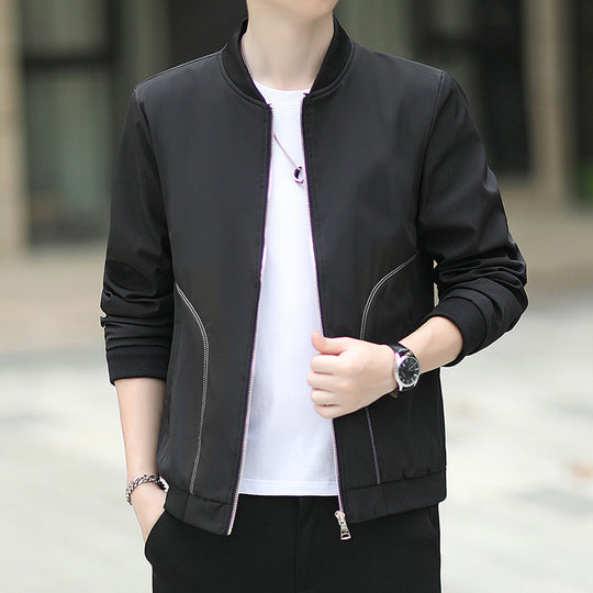 Herren leichter Nylon-Bomber mit minimalistischem Design und gerippten Bündchen Nord Taschen