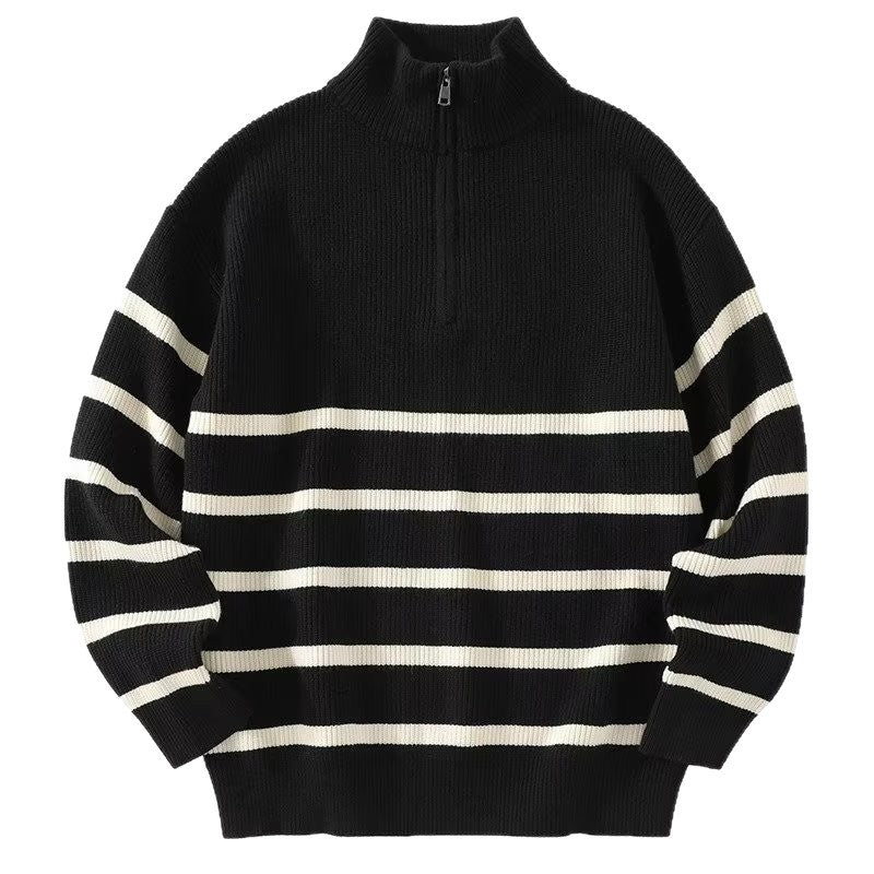 Herren Modischer Strickpullover mit Stehkragen Nord Taschen