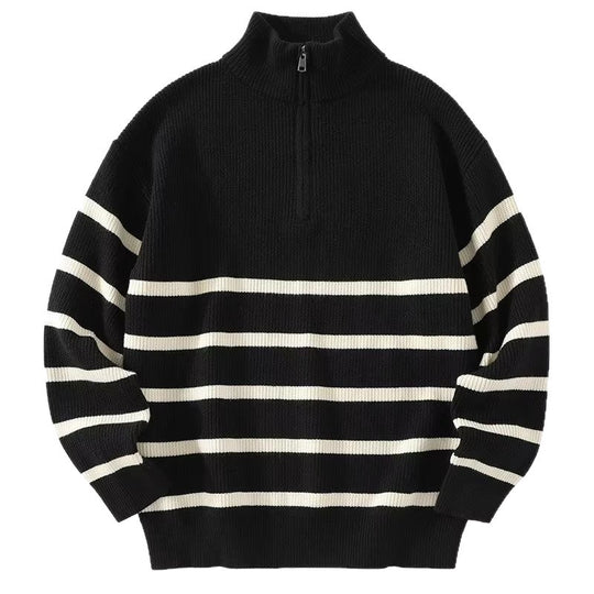 Herren Modischer Strickpullover mit Stehkragen Nord Taschen
