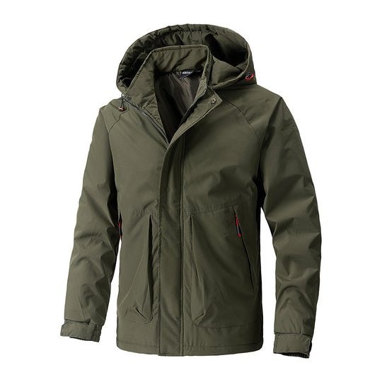 Herren Wasserdichter Outdoor-Parka mit Kapuze, atmungsaktiv und winddicht Nord Taschen