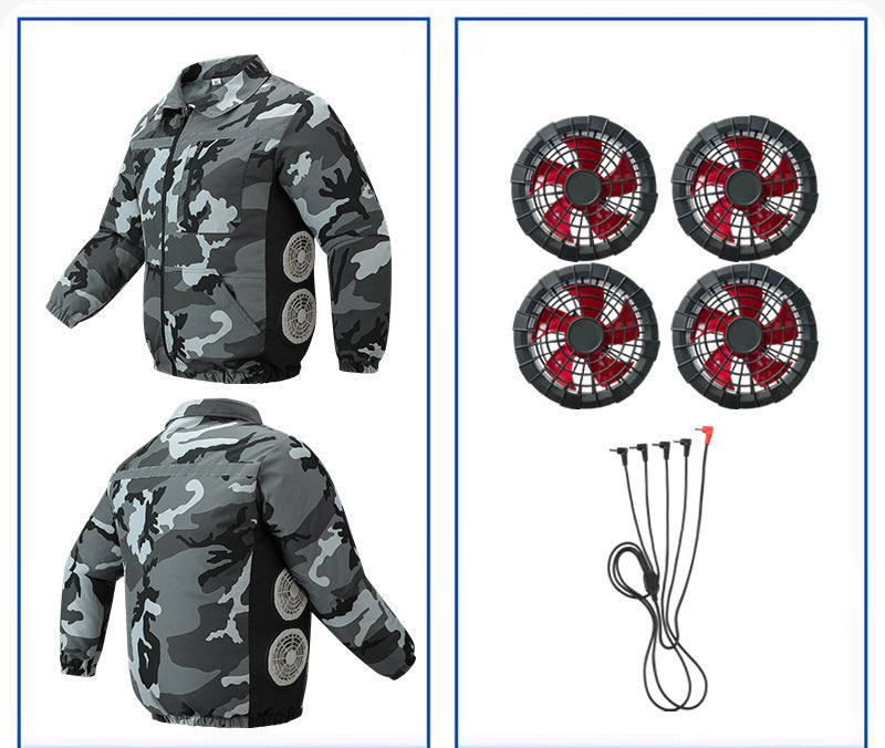Unisex nan kühlende Ventilationsjacke mit integrierten seitlichen Lüftern und atmungsaktivem Funktionsmaterial Nord Taschen