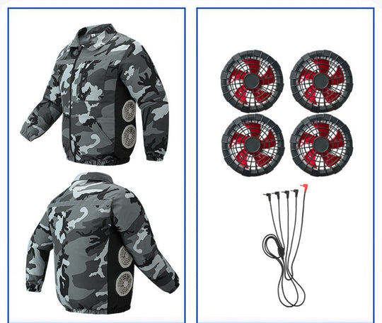 Unisex nan kühlende Ventilationsjacke mit integrierten seitlichen Lüftern und atmungsaktivem Funktionsmaterial Nord Taschen