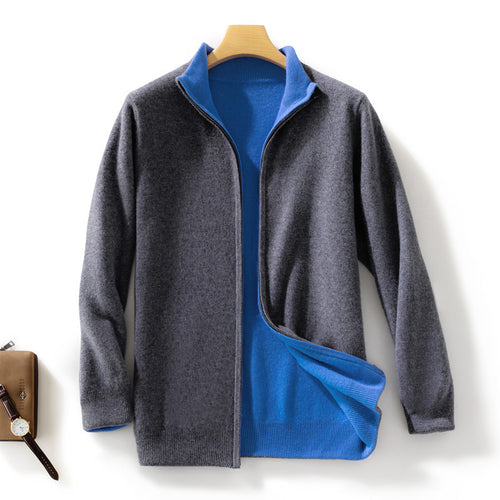 Damen Kurzgeschnittener Zip‑Strickcardigan mit Stehkragen und kaschmirähnlicher Weichheit Nord Taschen