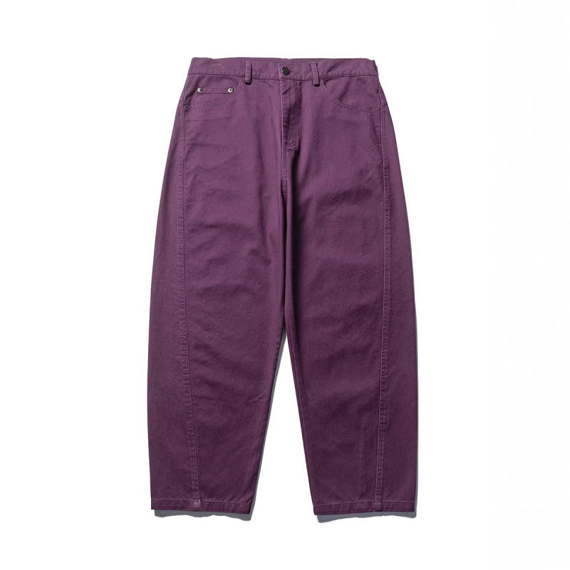 Herren Konisch geschnittene Twill-Hose mit hoher Taille und fünf Taschen Nord Taschen