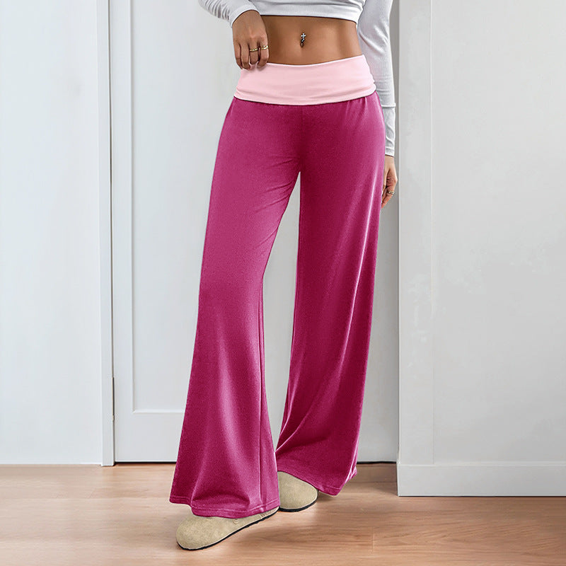 Damen Weite Palazzo‑Yogahose mit umschlagbarem Komfortbund Nord Taschen