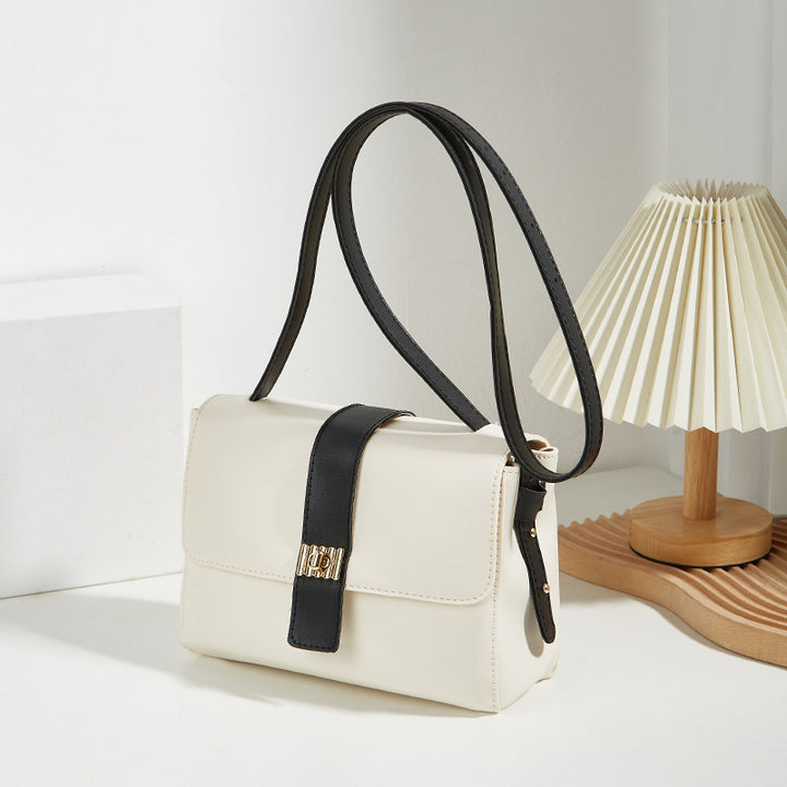Damen elegante Handtasche mit modernem Klappenverschluss und praktischen Fächern Nord Taschen