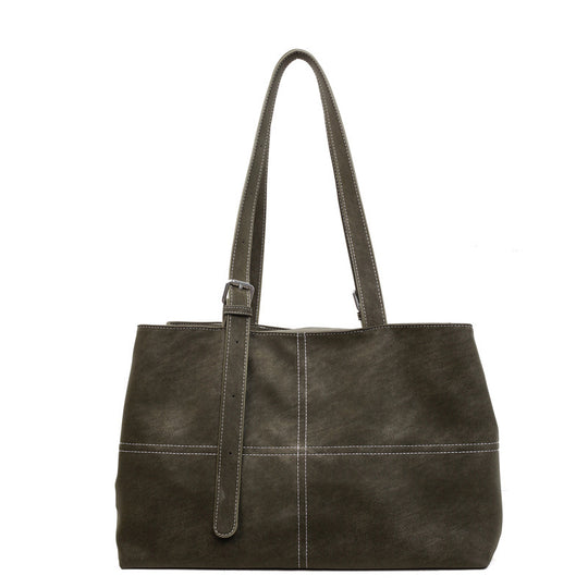 Damen elegante Schultertasche aus weichem Wildleder mit praktischen Innenfächern Nord Taschen