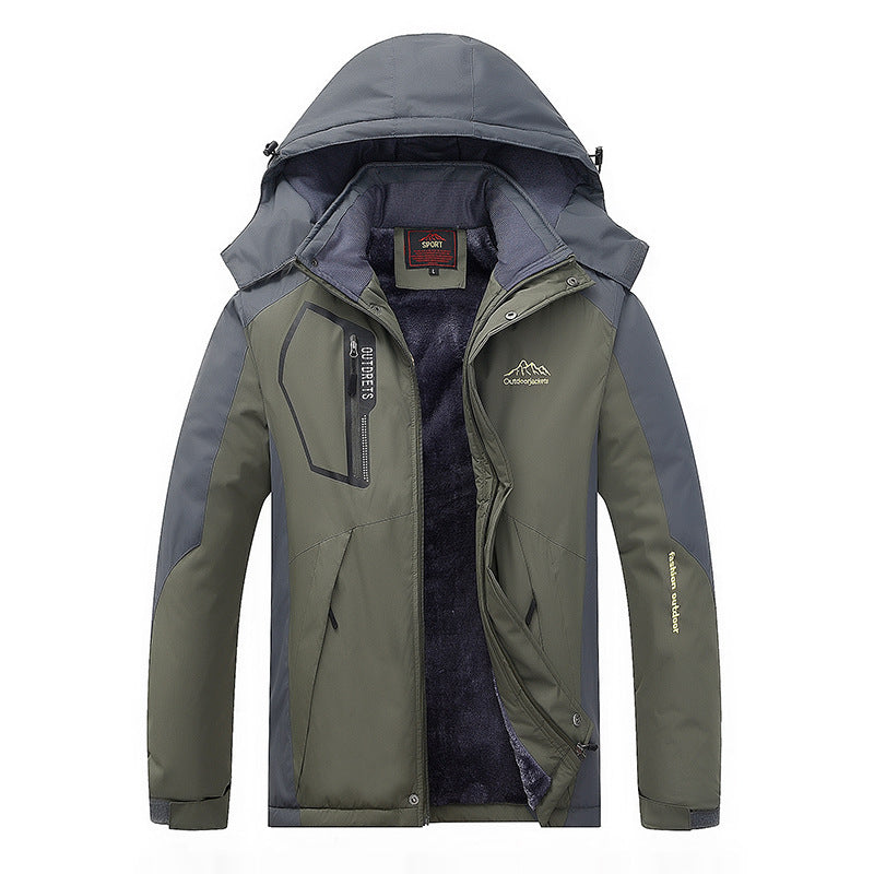 Herren technischer Outdoor-Parka mit Teddyfleece-Innenfutter, verschweißter Außenhülle und Multifunktionstaschen Nord Taschen