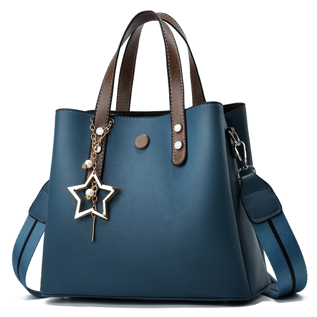 Damen Handtasche mit abnehmbarem Schultergurt und modischem Sternanhänger Nord Taschen