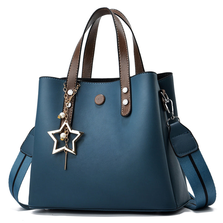 Damen Handtasche mit abnehmbarem Schultergurt und modischem Sternanhänger Nord Taschen