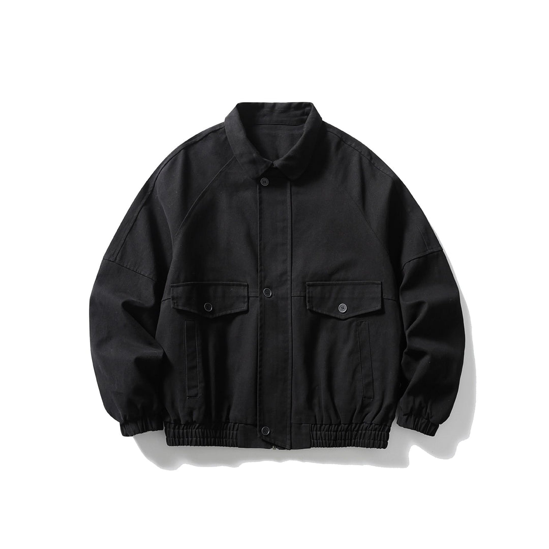 Unisex Boxy Canvas-Blousonjacke mit Pattentaschen und elastischem Saum Nord Taschen