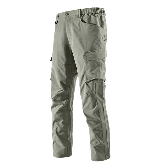 Herren Robust-konstruktive Cargo-Trekkinghose mit elastischem Bund und Mehrfach-Taschen Nord Taschen