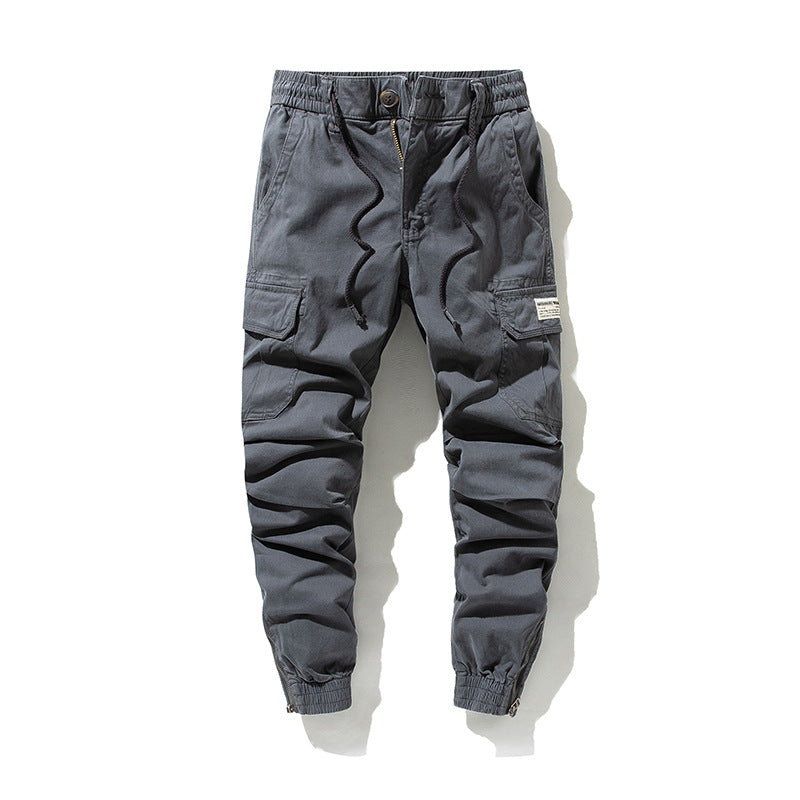 Herren Cargo-Jogginghose im urbanen Utility‑Stil mit elastischem Tunnelzugbund und verstärkten Kniepartien Nord Taschen