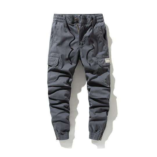 Herren Cargo-Jogginghose im urbanen Utility‑Stil mit elastischem Tunnelzugbund und verstärkten Kniepartien Nord Taschen