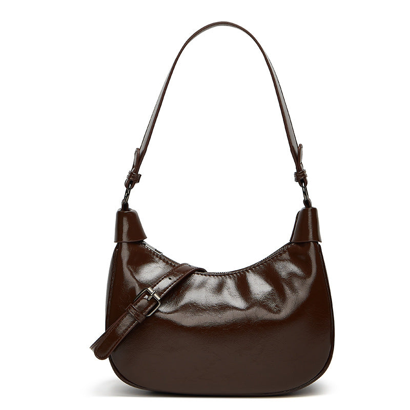 Damen Schultertasche mit elegantem Faltendesign und verstellbarem Trageriemen Nord Taschen