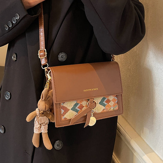 Damen Umhängetasche mit elegantem Knotenverschluss und floralem Muster Nord Taschen
