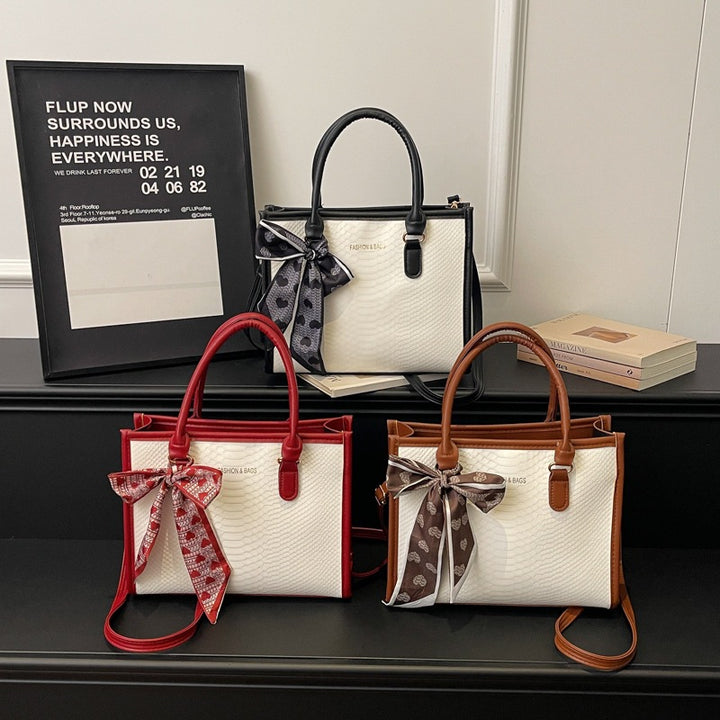 Damen stilvolle Handtasche mit dekorativem Schleifendetail Nord Taschen