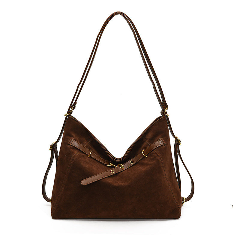 Damen Hobo-Tasche aus weichem Leder mit praktischen Reißverschlusstaschen Nord Taschen