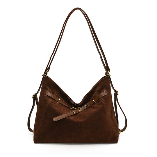 Damen Hobo-Tasche aus weichem Leder mit praktischen Reißverschlusstaschen Nord Taschen