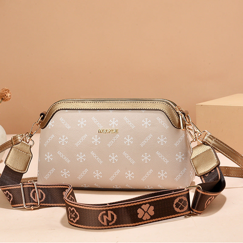Damen Umhängetasche mit modischem Logoprint und verstellbarem Gurt Nord Taschen