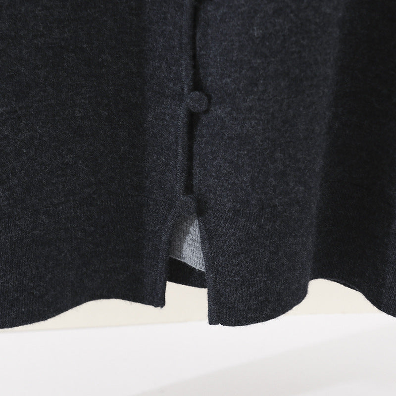 Damen Zweilagiger Strickcardigan mit innenliegendem Top und feiner Rippenkante Nord Taschen