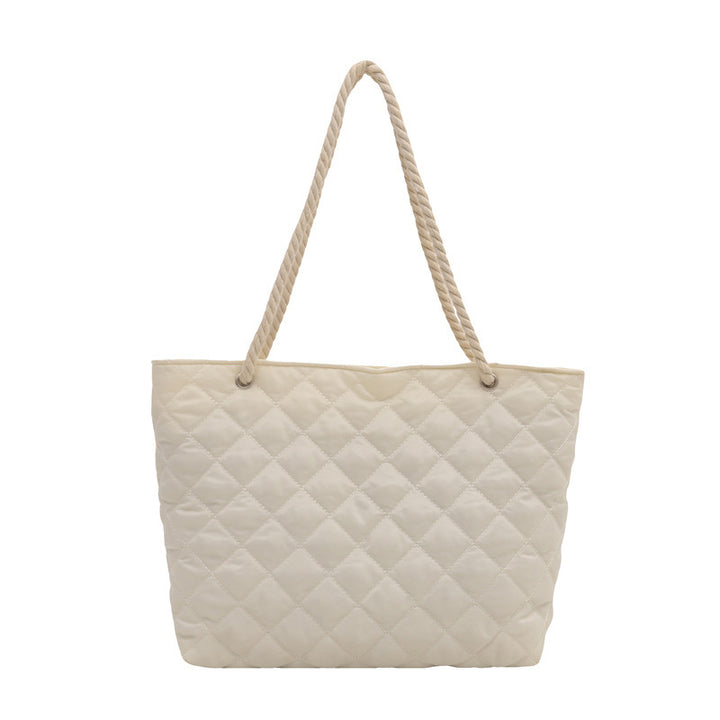 Damen modische Shopper-Tasche mit geflochtener Kordel Nord Taschen