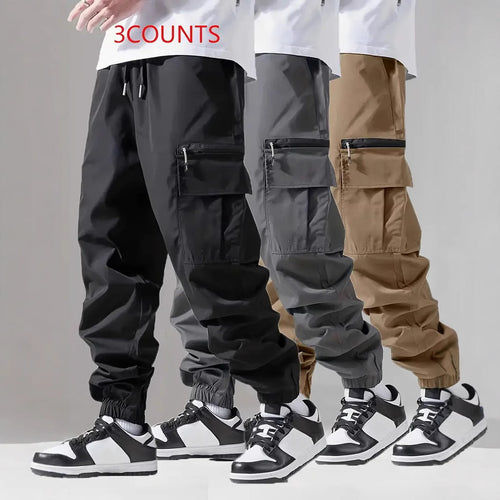 Herren Utility-Cargo-Jogginghose mit Tunnelzug, Knöchelbündchen & Reißverschluss-Beintasche Nord Taschen