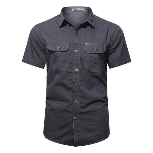 Men's  short-sleeve utility shirt with dual flap chest pockets and reinforced stitching Nord Taschen