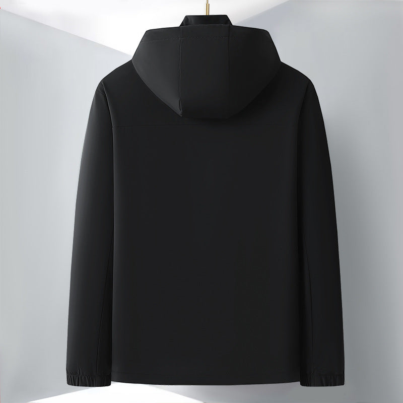 Herren Leichte Softshell-Hybridjacke mit Kapuze, atmungsaktivem Mesh-Futter und verdeckten Reißverschlusstaschen Nord Taschen