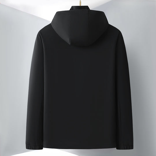 Herren Leichte Softshell-Hybridjacke mit Kapuze, atmungsaktivem Mesh-Futter und verdeckten Reißverschlusstaschen Nord Taschen