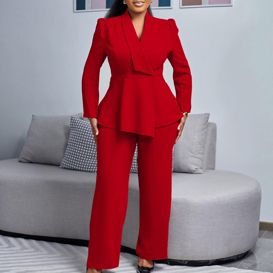 Damen Elegantes Blazer-Hosen-Set