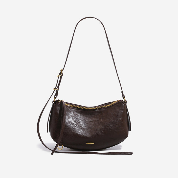 Damen Schultertasche mit hochwertigem Leder und elegantem Reißverschluss Nord Taschen