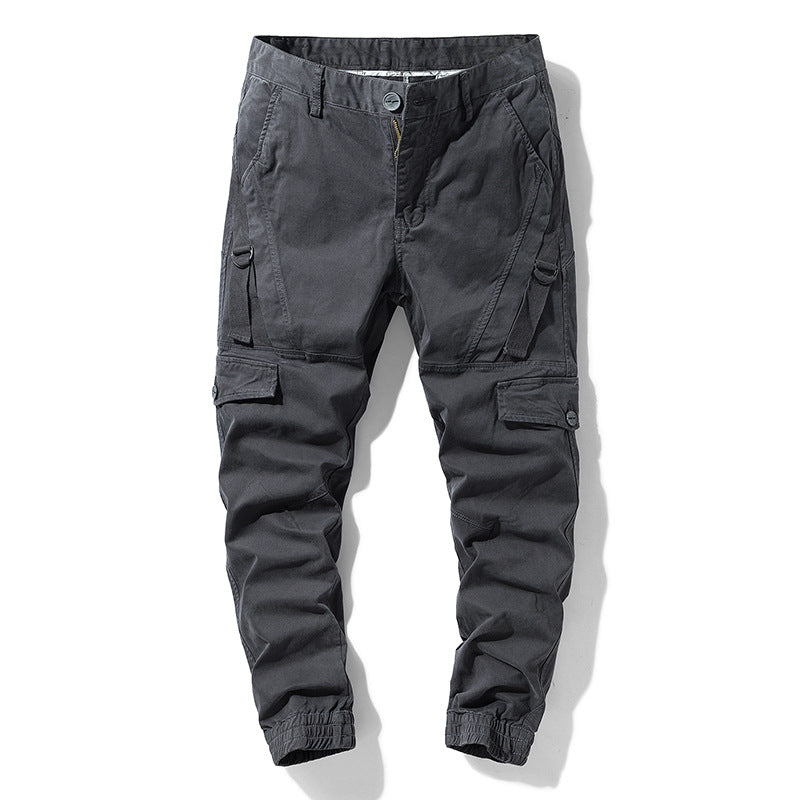 Herren Funktionale Tapered-Cargohose im Joggerstil mit Elastikbündchen und Mehrfachtaschen Nord Taschen