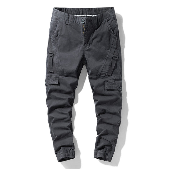 Herren Funktionale Tapered-Cargohose im Joggerstil mit Elastikbündchen und Mehrfachtaschen Nord Taschen