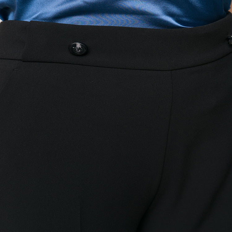 Damen Hochtaillierte Tailoring-Palazzohose mit Bügelfalte und weitem Bein Nord Taschen