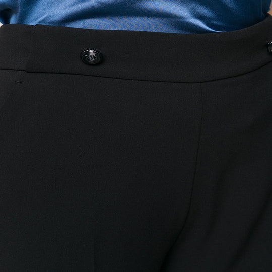 Damen Hochtaillierte Tailoring-Palazzohose mit Bügelfalte und weitem Bein Nord Taschen