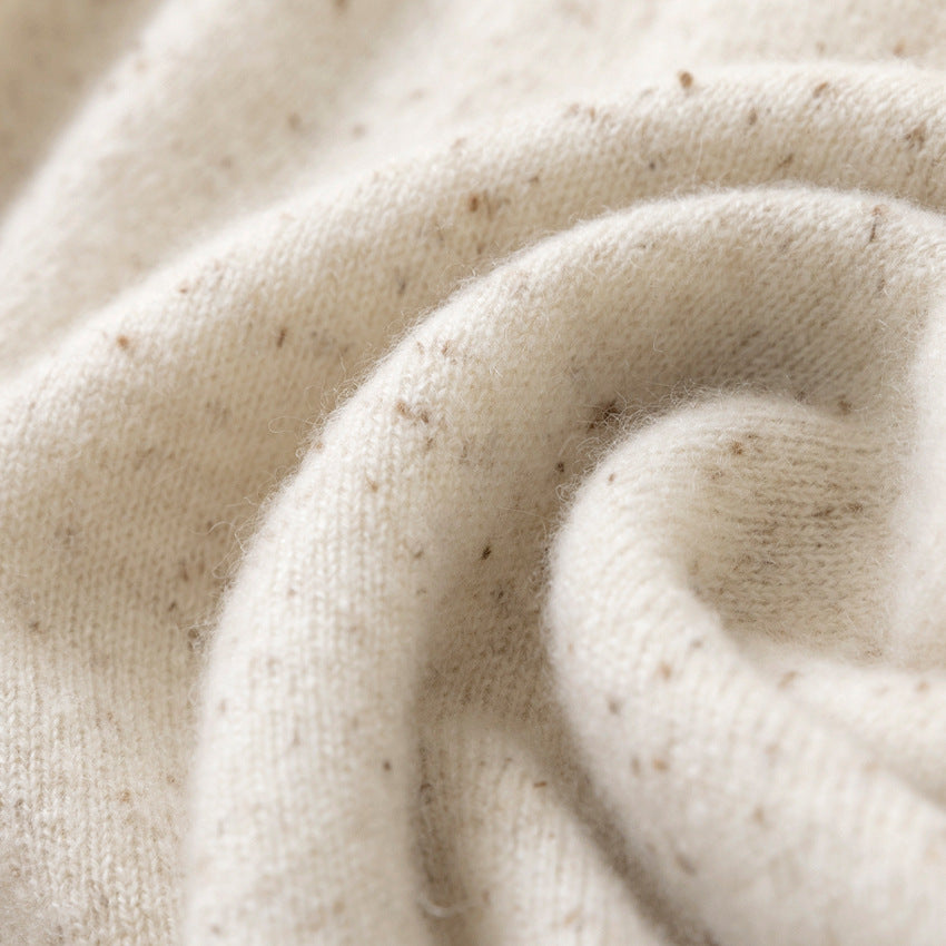 Damen Feiner Stehkragen-Pullover aus Kaschmir-Mix mit gerippten Abschlüssen Nord Taschen