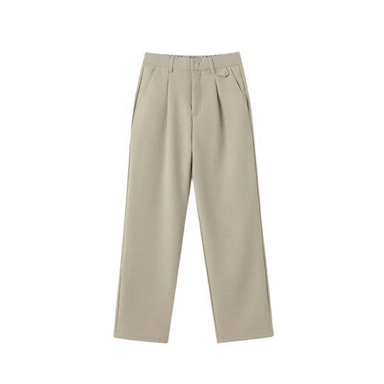 Damen Weite Bundfaltenhose mit hoher Taille und klassischem Bunddetail Nord Taschen