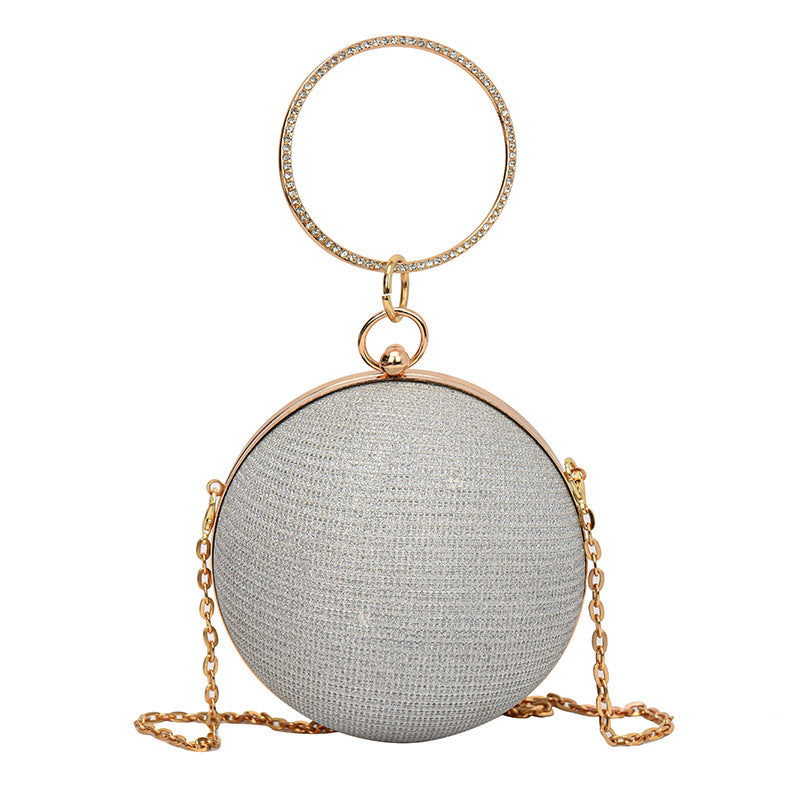 Damen Clutch mit schimmerndem Kettenhenkel Nord Taschen